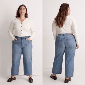 NWT Madewell The Plus Perfect Vintage Wide-Leg Jean in Knoxville Wash 24